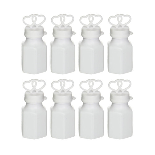 Wedding Bubbles White Plastic Wands 24 Pcs
