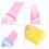 24Pcs Kids Lipstick Erasers Cartoon Fruit Pattern Assorted 8