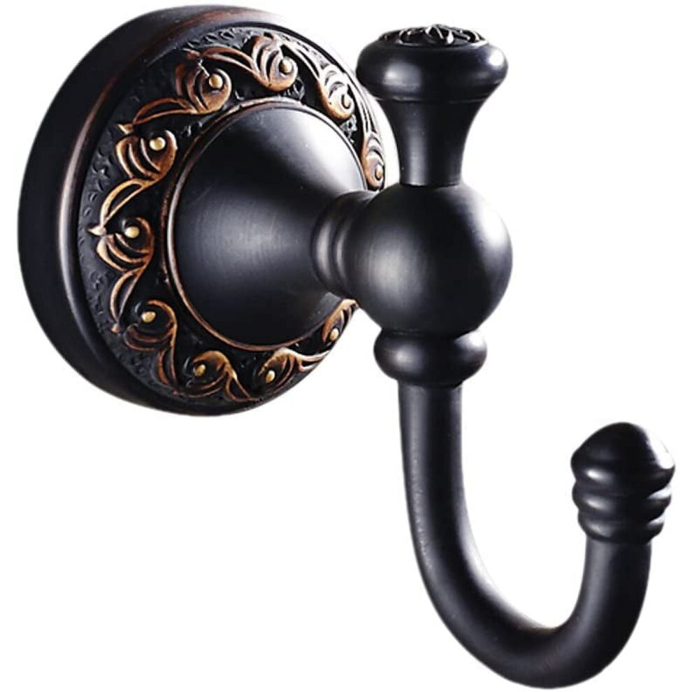 Antique Brass Towel Hook Vintage Style Wall Mounted Double 900223362605