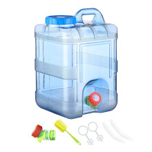 Tragbarer 15-Liter-Wasserkanister mit Zapfhahn, BPA-frei, weite Öffnung – für Wandern, Picknick, Notfälle (kompatibel mit Standardzubehör)