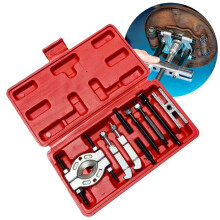 Conjunto de 9 peças para extração de rolamentos de motocicletas, extrator portátil com caixa de armazenamento – compatível com rolamentos de
