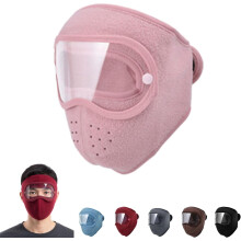 Masque thermique en polaire avec lunettes amovibles, masque de ski coupe-vent HD anti-buée, protection intégrale et chaude pour l'hiver