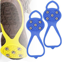 Ice Traction Cleats with 5 Steel Nails and Silicone Grips