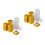 2Sets Clear Lid Golden Moon Cake Box Pet Storage Container 9