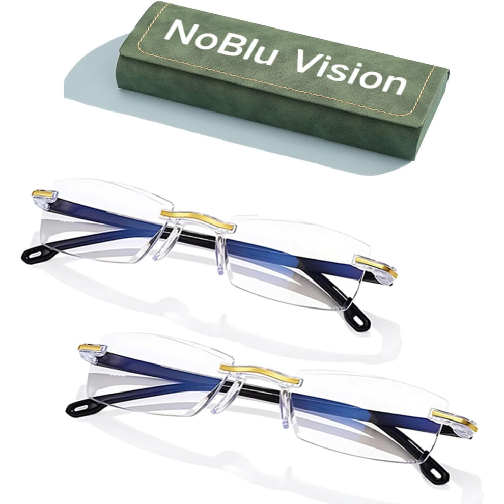Blue/Light Noblu Vision Glasses. Blocking Computer Glasses, Reading Eyewear For Men & Women, Anti-Glare Protection