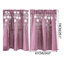 Curtains foreign Trade Short Curtains Polyester Cotton Embroidered Curtains Curtains