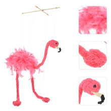 Flamingo Puppet Plush with Strings for Parent-Child