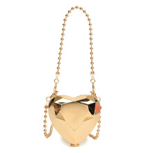 Women's Heart-Shaped Acrylic Evening Crossbody Bag