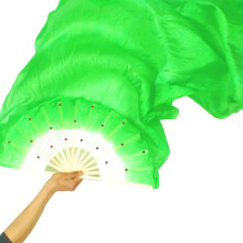 Silk Bamboo Dance Fan Handmade 1.5M