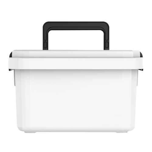 2Pcs White Portable Medicine Case Plastic Multi-Layer Storage for Home 1