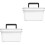 2Pcs White Portable Medicine Case Plastic Multi-Layer Storage for Home 3