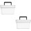 2Pcs White Portable Medicine Case Plastic Multi-Layer Storage for Home 6