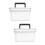 2Pcs White Portable Medicine Case Plastic Multi-Layer Storage for Home 7