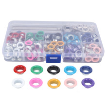 Clothes Decoration Grommet Kit Multi-Color Grommets Metal Eyelets Storage Box Durable Copper Material DIY Crafts Leather Crafts Installation Tools