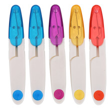 Easy To Carry U-Type Embroidery Scissors Sharp Blade Spring Action With Protective Cover Lightweight Durable For Sewing Cross Stitch Fabric Thread