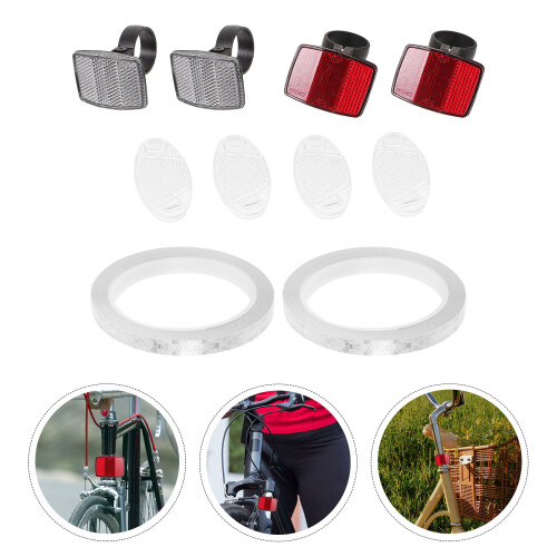 3 Sets Bicycle Reflector Safety Lamp Led Pvc 1