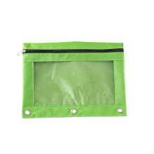 2-Pack Oxford Cloth Pencil Cases, Large 3-Hole Zipper Binder Bags, Durable Organizer Set for Office & School Supplies