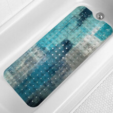 Turquoise Bathtub Mat Non-Slip 40 x 16 Inch