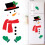Christmas Snowman Refrigerator Magnets Set 12pcs 1