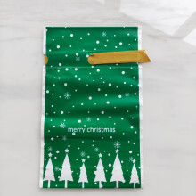 50 pezzi di sacchetti per caramelle natalizie, sacchetti per dolcetti natalizi con coulisse, sacchetti per biscotti natalizi per feste di Natale,