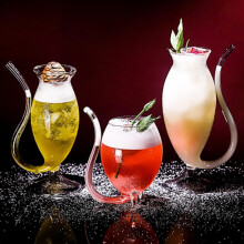 Vampire Wine Glass Straw Cup – Heat-Resistant, Transparent, Eco-Friendly Cocktail Mug, 1pc