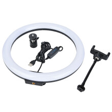 Selfie Ring Light For Video Recording, LED Fill Light With Dimmable10Levels And3Color Temperature Options, USB Powered Compact Design For Makeup