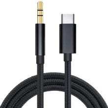 Cabo USB-C para Auxiliar de 3,5 mm: Adaptador de áudio estéreo compatível com iPhone 15 Pro Max, Samsung S24/S23, Pixel