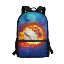 Ice Fire Baseball-Schulrucksack für Kinder von 6-12 Jahren, geeignet für Vorschule und Grundschule, verstellbare, gepolsterte Träger, großes