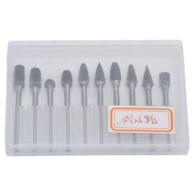 Rotary Burr Set Solid Tungsten Steel for Woodworking Carving Drilling Polishing Bits Double Cut High Performance Deburring Tools Metal Carving