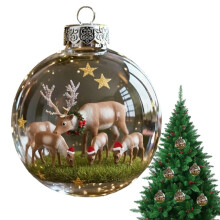 Clear Christmas Ball Ornaments for Tree, Dinner, School, Restaurant, Mall, Wedding, Birthday & Family Gatherings – Winter Holiday Decor