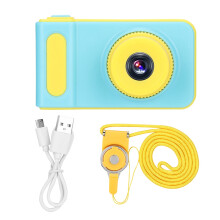 Caméscope numérique pour enfants, objectif zoom rotatif, double caméra, flash, mode selfie, écran antireflet avec protection des yeux, résistant