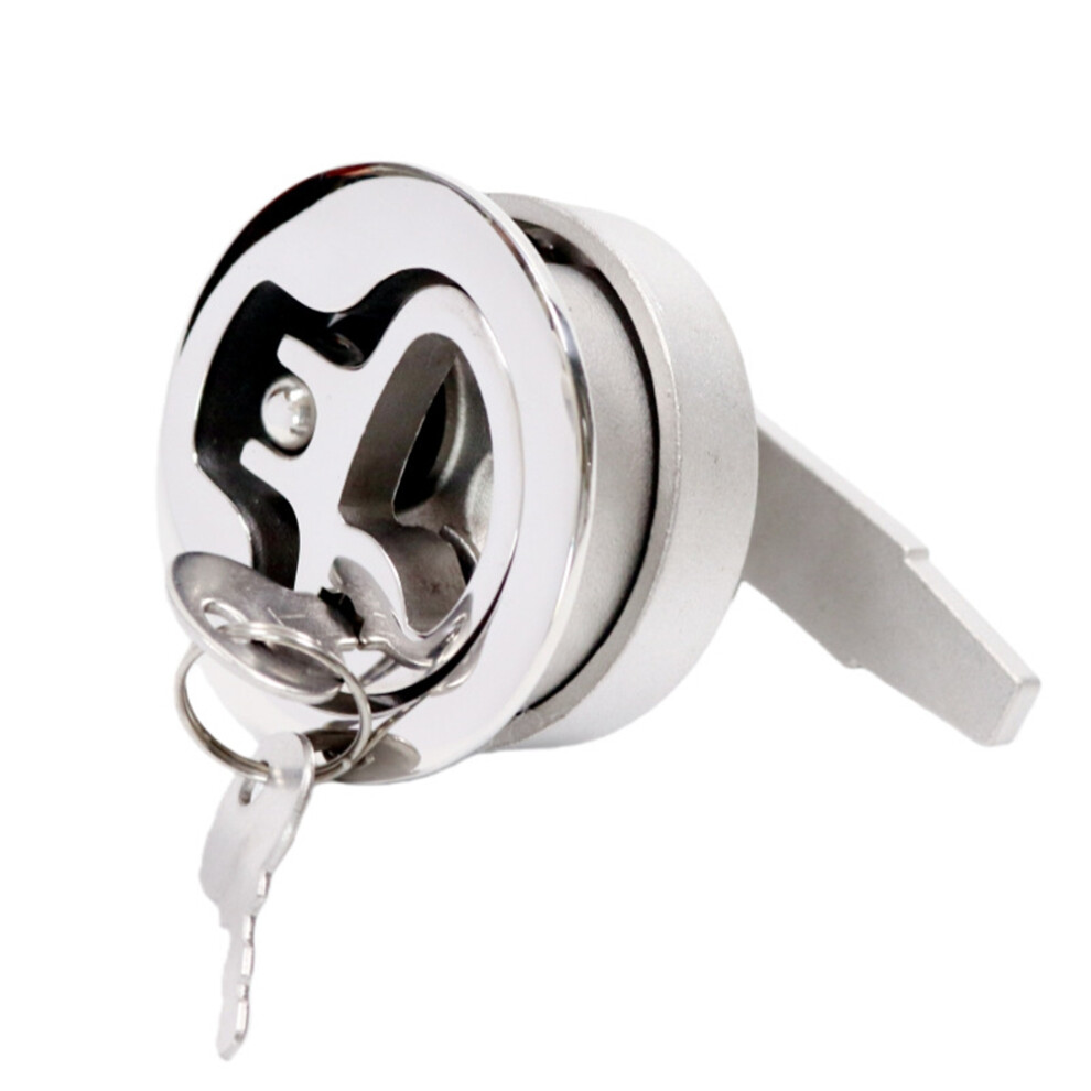 Marine Hardware Stainless Steel 316 Turning Lock 65X60mm Flush Pull Lift Handle Locker Hatch With Key 6032182339764