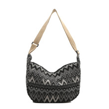 2025 Canvas Crescent Crossbody Bag für Damen, böhmische Schultertasche mit großem Fassungsvermögen, ideal zum Einkaufen und Reisen