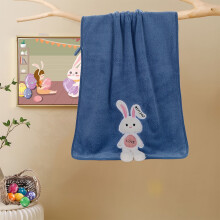Serviette de Pâques lapin bleu, serviette de toilette épaisse et absorbante pour salle de bain et toilettes
