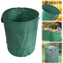 500G Reusable Yard Waste Bags, Collapsible Lawn Leaf Bags w/ 4 Handles, Heavy-Duty Standable Garden Trash Bags for Leaves, Debris, Grass Clippings