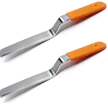 2PCS Cast Stainless Steel Slapping Bodywork Tool with Orange Handle, 27cm Length, for Car and Ducting Repair