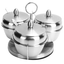 Gewürztopf Set Edelstahl 304 mit Löffel