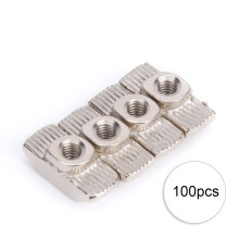 Robotics Projects T Slot Nut, Rust Resistance Nickel Plated Carbon Steel Sliding T Slot Nut Industrial Aluminum Frame Structures CNC Routers Hammer