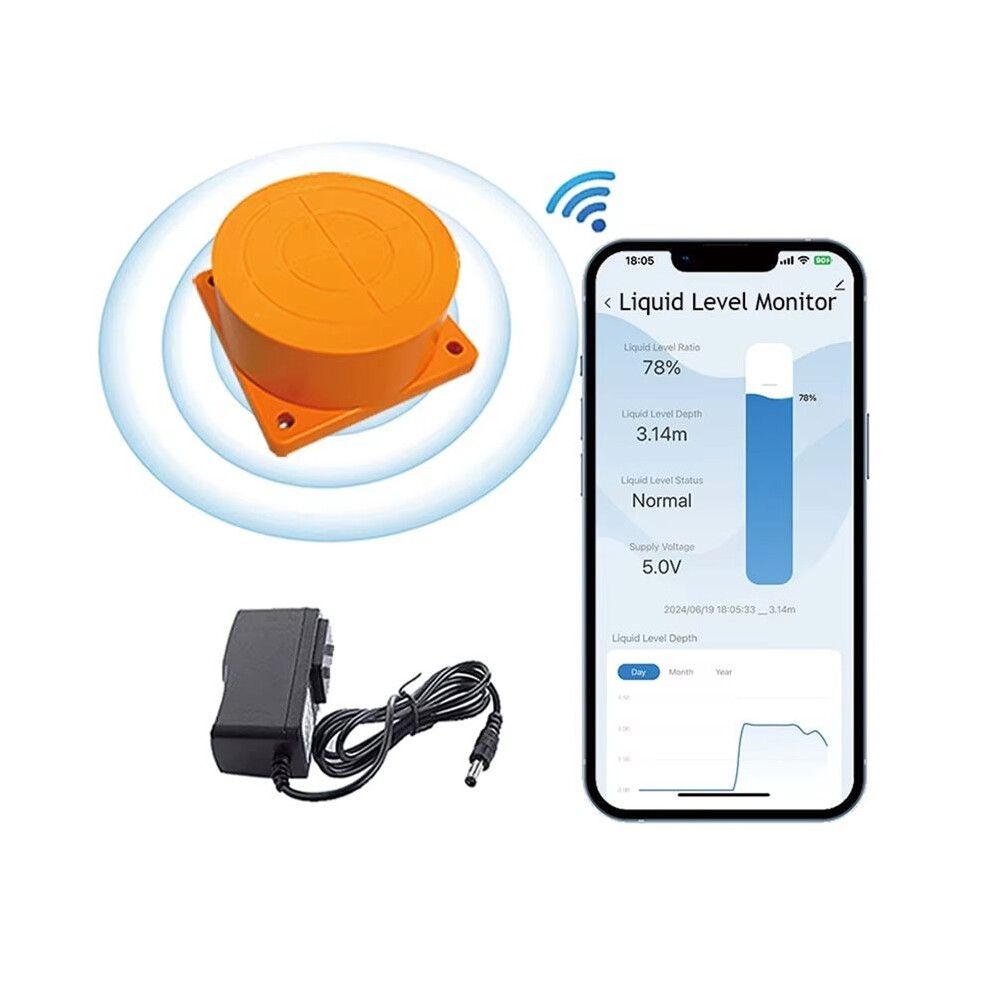 Me201w Liquid Level Sensors Water Level Monitor For Tuya Smartlife App Wifi Ultrasonic Level Indicator Sensor Eu 6031987560250