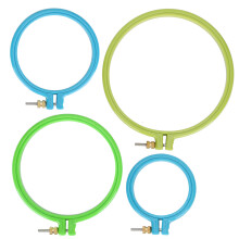 Embroidery Hoops Set Plastic Circle Cross Stitch Hoop Ring Multicolor Upgraded Screw Durable And Lightweight Smooth Surface Suitable For Silk Painting