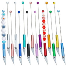 15 Pack Metal Beadable Nicking Tool Blank Bar,Bead Carving Knife for DIY Crafts Making 12 Assorted Colors