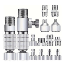 14 Pcs Airbrush Adapter Set, 1/8 and 1/4 Inch Male/Female Connectors, Quick Disconnect