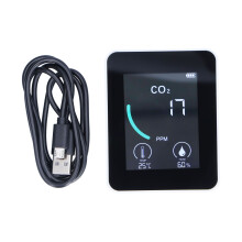 Miernik CO2 z kolorowym okręgiem i wyświetlaczem LCD Inteligentny monitor jakości powietrza Wykrywanie w czasie rzeczywistym stężenia CO2,