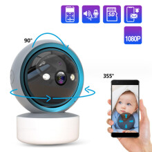 Camera da interno 2K con visione notturna, audio bidirezionale e rilevamento infrarossi