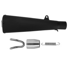 Adjustable Inlet OD Motorcycle Exhaust Muffler Universal Pipe Stainless Steel Corrosion Resistance Dirt Bike Scooter Retro Style Fashion Appearance