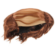 Brown Synthetic Bald Cap Wig for Men Grandpa Role Play