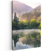 Framed Canvas Wall Art 31"x47" Lake Canvas painting for Livingroom Bedroom