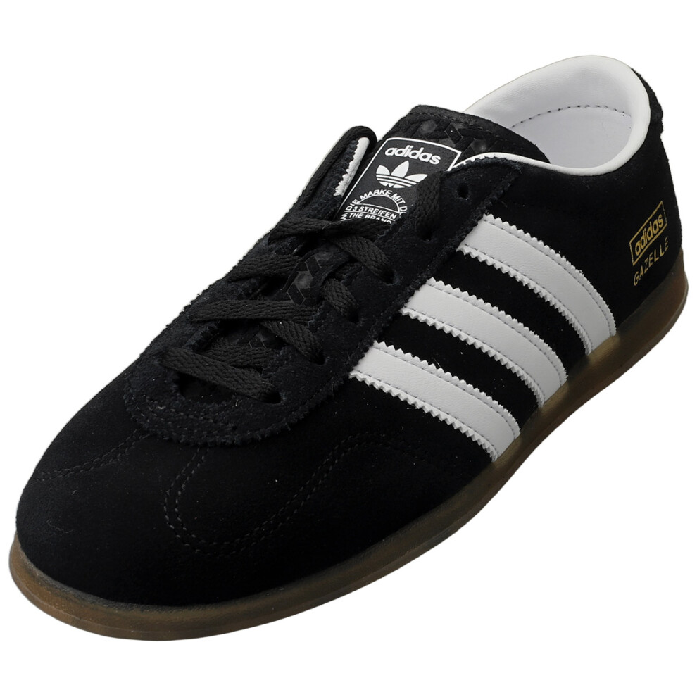 Adidas (5) Gazelle Lo Pro Womens Casual Trainers In Black White White,Black