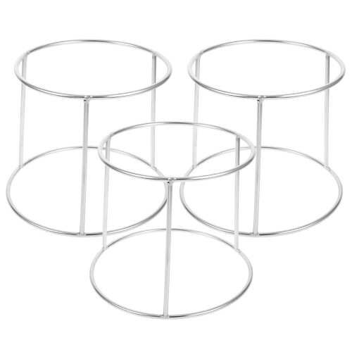 6Stk Servier Tablett Rack Aus Edelstahl Für Haushalt Silber 1