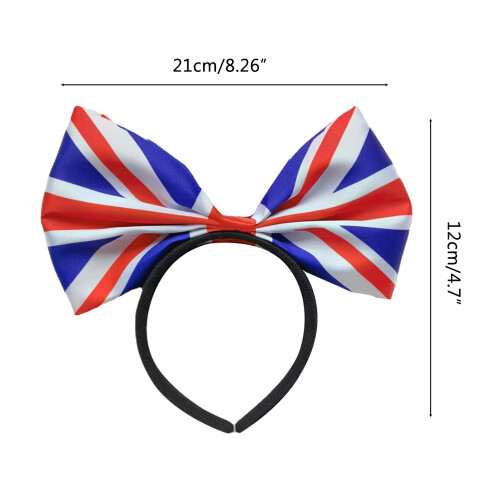 Γοητευτική κορδέλα με φιόγκο στο σχήμα του Union Jack, ιδανική για μακιγιάζ και 2